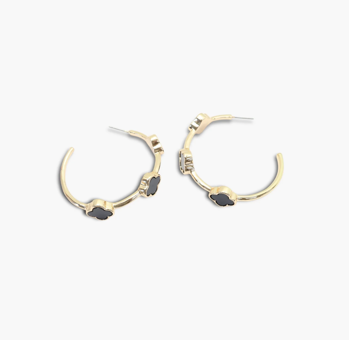 Dani Hoop Earring Gold-Black-E0559 25E5113