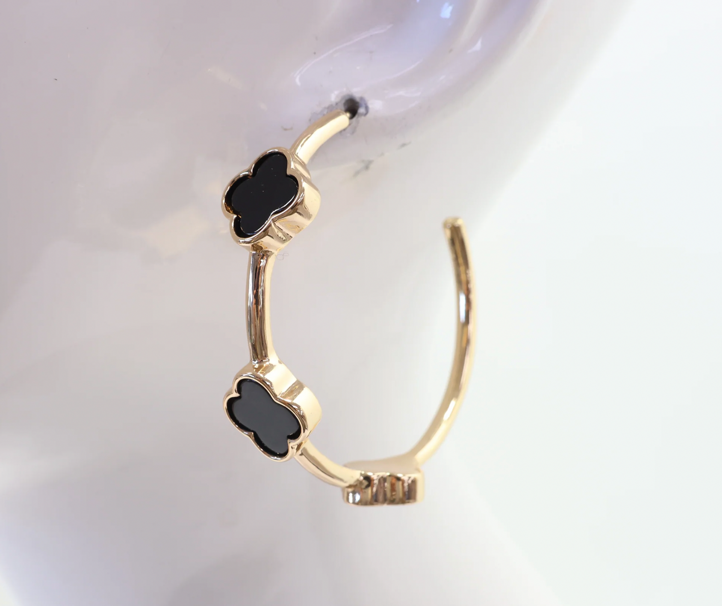 Dani Hoop Earring Gold-Black-E0559 25E5113